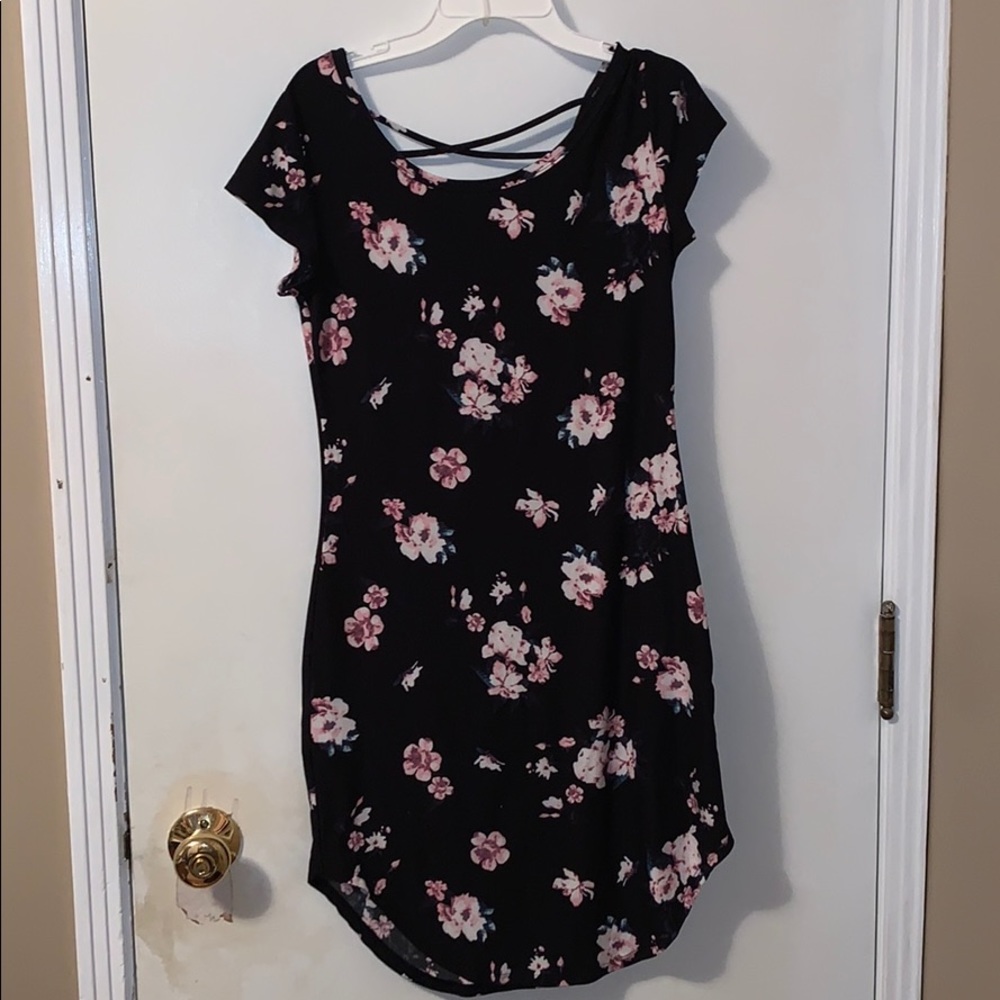 Black floral dress